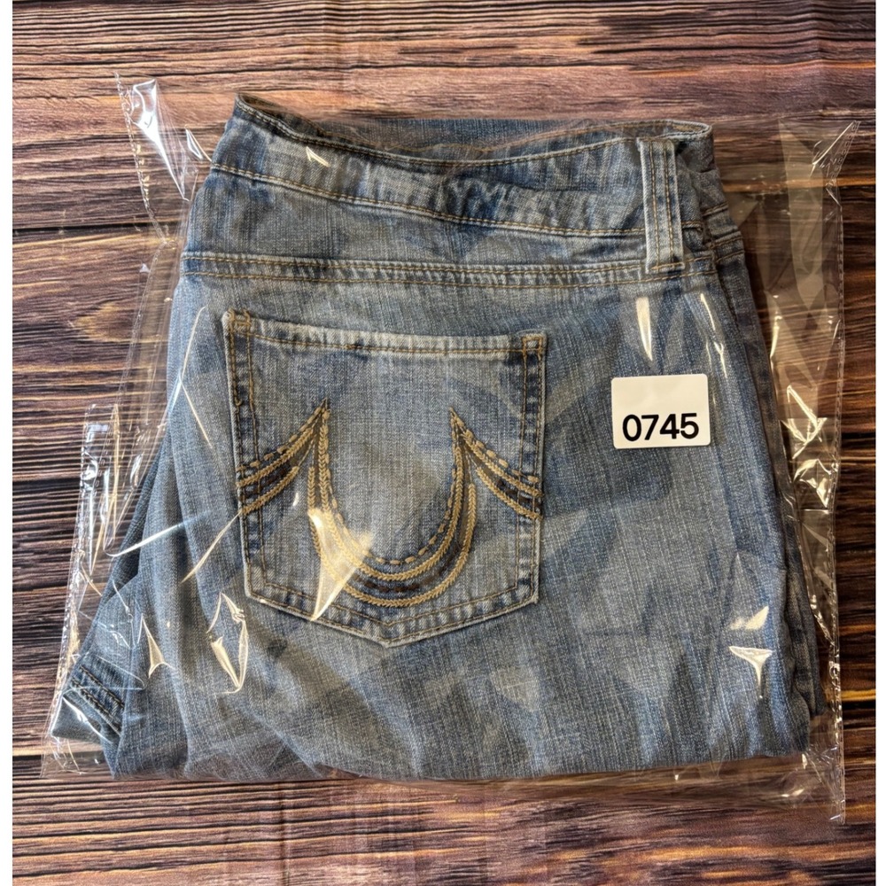 J6 Premium Jeans Women Flare Bootcut Light Wash Embroidered Pockets Size 14 - Picture 16 of 16